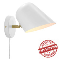 Modway EEI-5300-WHI Briana Swivel Wall Sconce White