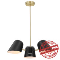 Modway EEI-5301-BLK Briana 3-Light Pendant Light Black