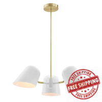 Modway EEI-5301-WHI Briana 3-Light Pendant Light White