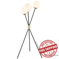 Modway EEI-5303-BLK Vera 3-Light Floor Lamp Black