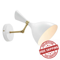 Modway EEI-5309-WHI Declare Adjustable Wall Sconce White