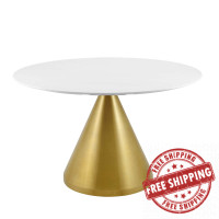 Modway EEI-5333-GLD-WHI Gold White Tupelo 47