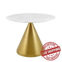 Modway EEI-5335-GLD-WHI Gold White Tupelo 40