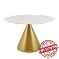 Modway EEI-5336-GLD-WHI Gold White Tupelo 47