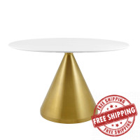 Modway EEI-5338-GLD-WHI Gold White Tupelo 48