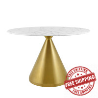 Modway EEI-5340-GLD-WHI Gold White Tupelo 48