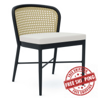 Modway EEI-5349-IVO-WHI Melbourne Outdoor Patio Dining Side Chair Ivory White