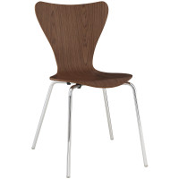 Modway EEI-537-WAL Ernie Dining Side Chair in Walnut