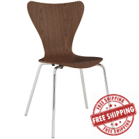 Modway EEI-537-WAL Ernie Dining Side Chair in Walnut