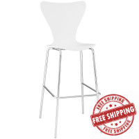 Modway EEI-538-WHI Ernie Bar Stool in White