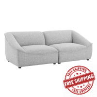 Modway EEI-5403-LGR Light Gray Comprise 2-Piece Loveseat