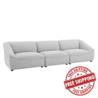 Modway EEI-5404-LGR Light Gray Comprise 3-Piece Sofa
