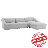 Modway EEI-5405-LGR Light Gray Comprise 4-Piece Living Room Set