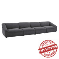 Modway EEI-5408-CHA Charcoal Comprise 4-Piece Sofa