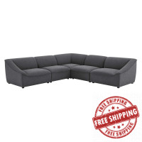Modway EEI-5410-CHA Charcoal Comprise 5-Piece Sectional Sofa