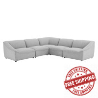 Modway EEI-5410-LGR Light Gray Comprise 5-Piece Sectional Sofa