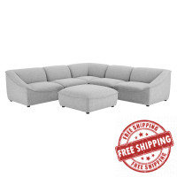 Modway EEI-5411-LGR Light Gray Comprise 6-Piece Sectional Sofa