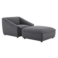 Modway EEI-5412-CHA Charcoal Comprise 2-Piece Living Room Set