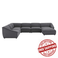 Modway EEI-5413-CHA Charcoal Comprise 7-Piece Sectional Sofa