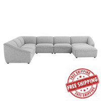 Modway EEI-5413-LGR Light Gray Comprise 7-Piece Sectional Sofa