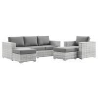 Modway EEI-5451-LGR-GRY Convene 4-Piece Outdoor Patio Set Light Gray Gray
