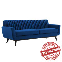 Modway EEI-5459-NAV Engage Channel Tufted Performance Velvet Sofa Navy