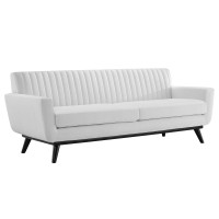 Modway EEI-5462-WHI Engage Channel Tufted Fabric Sofa White