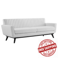 Modway EEI-5462-WHI Engage Channel Tufted Fabric Sofa White