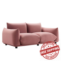 Modway EEI-5471-DUS Copious Performance Velvet Loveseat Dusty Rose