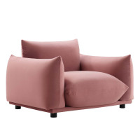 Modway EEI-5472-DUS Copious Performance Velvet Armchair Dusty Rose