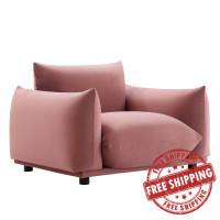 Modway EEI-5472-DUS Copious Performance Velvet Armchair Dusty Rose