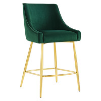 Modway EEI-5474-GRN Discern Performance Velvet Counter Stool Green