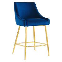 Modway EEI-5474-NAV Discern Performance Velvet Counter Stool Navy