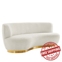 Modway EEI-5487-GLD-IVO Kindred Upholstered Fabric Sofa Gold Ivory