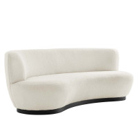 Modway EEI-5488-BLK-IVO Kindred Upholstered Fabric Sofa Black Ivory