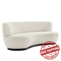 Modway EEI-5488-BLK-IVO Kindred Upholstered Fabric Sofa Black Ivory