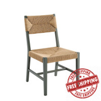 Modway EEI-5489-LGR-NAT Bodie Wood Dining Chair Light Gray Natural