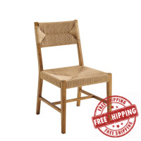 Modway EEI-5489-NAT-NAT Bodie Wood Dining Chair Natural Natural