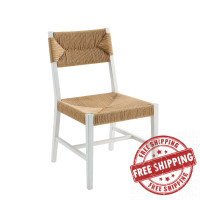 Modway EEI-5489-WHI-NAT Bodie Wood Dining Chair White Natural