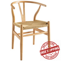 Modway EEI-552-NAT Amish Dining Armchair in Natural