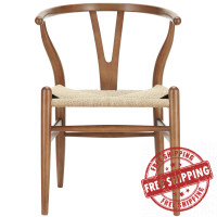 Modway EEI-552-WAL Amish Dining Armchair in Walnut