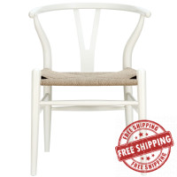 Modway EEI-552-WHI Amish Dining Armchair in White
