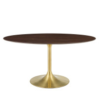 Modway EEI-5524-GLD-CHE Gold Cherry Walnut Lippa 60