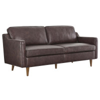 Modway EEI-5553-BRN Impart Genuine Leather Sofa Brown