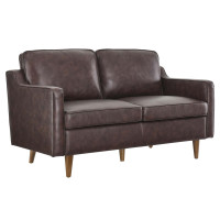 Modway EEI-5554-BRN Impart Genuine Leather Loveseat Brown