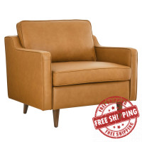 Modway EEI-5555-TAN Impart Genuine Leather Armchair Tan