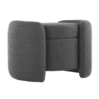 Modway EEI-5561-CHA Nebula Boucle Upholstered Ottoman Charcoal