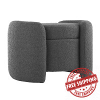 Modway EEI-5561-CHA Nebula Boucle Upholstered Ottoman Charcoal