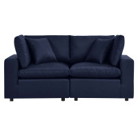 Modway EEI-5576-NAV Commix Overstuffed Outdoor Patio Loveseat Navy