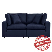 Modway EEI-5576-NAV Commix Overstuffed Outdoor Patio Loveseat Navy